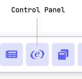 dock control panel button
