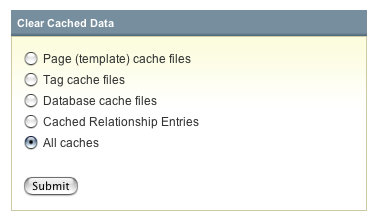 Clear Cache Utility