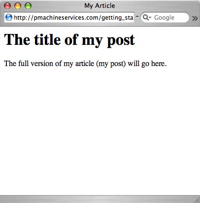 Your article Template should look like this.