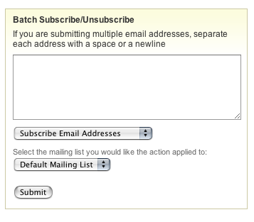 Mailing List Batch