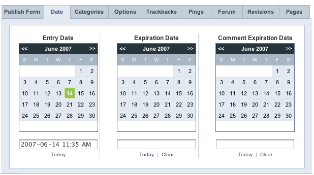 Date Tab