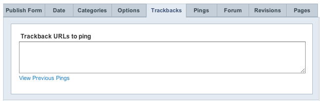 Trackbacks Tab