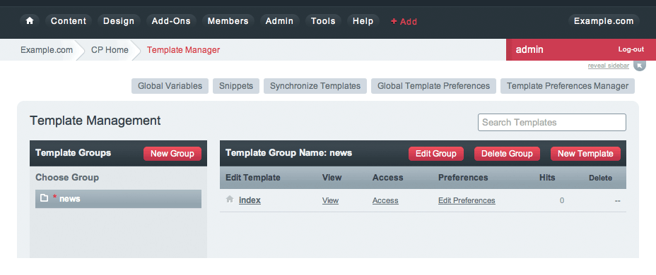 Template Manager