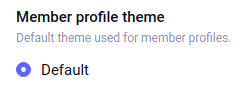 Member profile theme