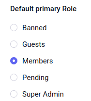 Default Primary Role