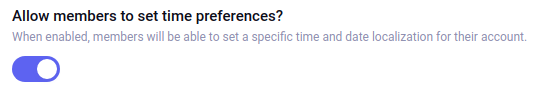Allow members to set time preferences